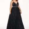 Rachel Allan Curves - 6695 Matte Satin Glitter Tulle Ballgown 2 Rachel Allan Curves - 6695 Matte Satin Glitter Tulle Ballgown