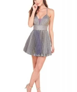 Rachel Allan Homecoming - 4040 Strappy Plunging Sweetheart Aline Dress