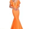 Formal Gowns Rachel Allan Homecoming - 4150 Deep V-neck Jersey Mermaid Dress