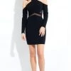 Rachel Allan LBD - L1101 Long Sleeved Halter Sheath Dress 2 Rachel Allan LBD - L1101 Long Sleeved Halter Sheath Dress