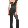 Rachel Allan LBD - L1238 Embellished Ruffled One Shoulder Jumpsuit 1 Rachel Allan LBD - L1238 Embellished Ruffled One Shoulder Jumpsuit