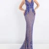 Rachel Allan Prima Donna - 5010 Plunging V-Back Beaded Evening Gown 1 Rachel Allan Prima Donna - 5010 Plunging V-Back Beaded Evening Gown