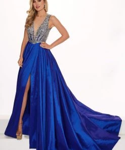 Formal Gowns Rachel Allan Prima Donna - 5067 Beaded Stretch Taffeta Ballgown