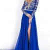 Rachel Allan Prima Donna - 5944 Long Sleeve Beaded Chiffon Gown Formal Gowns 2 Rachel Allan Prima Donna - 5944 Long Sleeve Beaded Chiffon Gown Formal Gowns