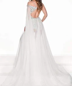 Rachel Allan Primadonna - 5075 Embellished Asymmetric Chiffon Dress Formal Gowns 7 Rachel Allan Primadonna - 5075 Embellished Asymmetric Chiffon Dress Formal Gowns