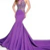 Formal Gowns Rachel Allan Primadonna - 5086 Bejeweled High Halter Mermaid Dress