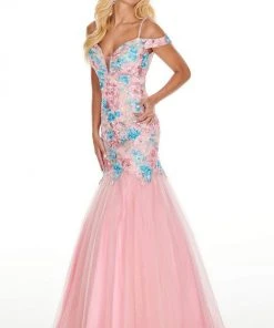 Rachel Allan Prom - 7001 Embroidered Off-Shoulder Mermaid Dress