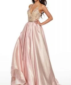 Rachel Allan Prom - 7002 Bead-Embellished Bodice Sleek A-Line Gown Formal Gowns 8 Rachel Allan Prom - 7002 Bead-Embellished Bodice Sleek A-Line Gown Formal Gowns
