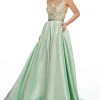 Rachel Allan Prom - 7002 Bead-Embellished Bodice Sleek A-Line Gown Formal Gowns 1 Rachel Allan Prom - 7002 Bead-Embellished Bodice Sleek A-Line Gown Formal Gowns
