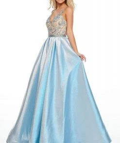 Rachel Allan Prom - 7002 Bead-Embellished Bodice Sleek A-Line Gown Formal Gowns 9 Rachel Allan Prom - 7002 Bead-Embellished Bodice Sleek A-Line Gown Formal Gowns