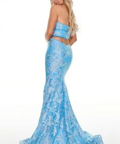 Rachel Allan Prom - 7020 Sequin Embroidered Strapless Gown