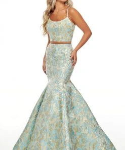 Rachel Allan Prom - 7050 Two Piece Beaded Brocade Mermaid Dress Formal Gowns 8 Rachel Allan Prom - 7050 Two Piece Beaded Brocade Mermaid Dress Formal Gowns