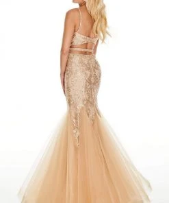 Rachel Allan Prom - 7057 Two Piece Embroidered Halter Mermaid Dress 11 Rachel Allan Prom - 7057 Two Piece Embroidered Halter Mermaid Dress