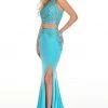 Formal Gowns Rachel Allan Prom - 7064 Two Piece Halter Mermaid Dress