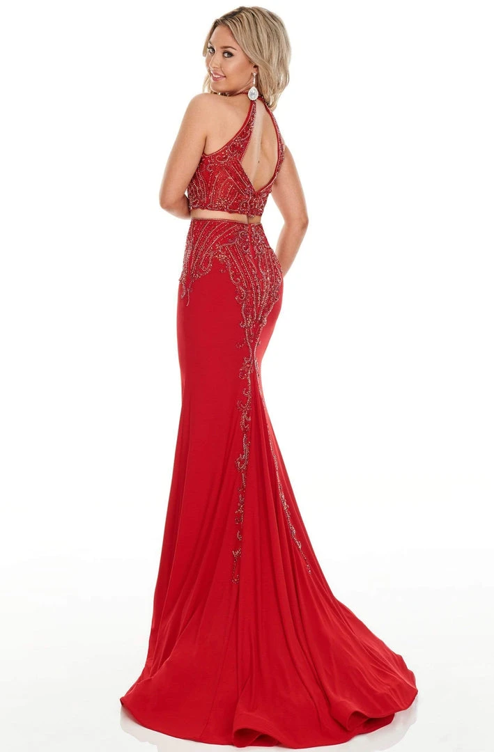 Formal Gowns Rachel Allan Prom - 7064 Two Piece Halter Mermaid Dress 8 Formal Gowns Rachel Allan Prom - 7064 Two Piece Halter Mermaid Dress