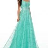 Rachel Allan Prom - 7082 Embellished Halter A-Line Dress Formal Gowns