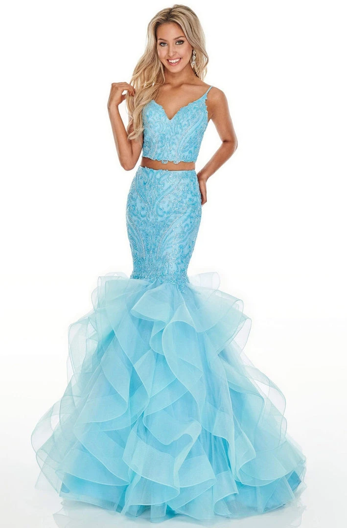 Formal Gowns Rachel Allan Prom - 7083 Two Piece Beaded Tulle Mermaid Dress 6 Formal Gowns Rachel Allan Prom - 7083 Two Piece Beaded Tulle Mermaid Dress