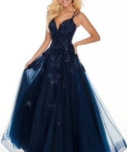 Rachel Allan Prom - 7122 Sweetheart Lace Appliques A-Line Dress Formal Gowns