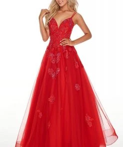 Rachel Allan Prom - 7122 Sweetheart Lace Appliques A-Line Dress Formal Gowns