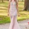 Formal Gowns Rachel Allan Prom - 7126 Beaded Deep V-Neck Tulle Trumpet Dress 1 Formal Gowns Rachel Allan Prom - 7126 Beaded Deep V-Neck Tulle Trumpet Dress