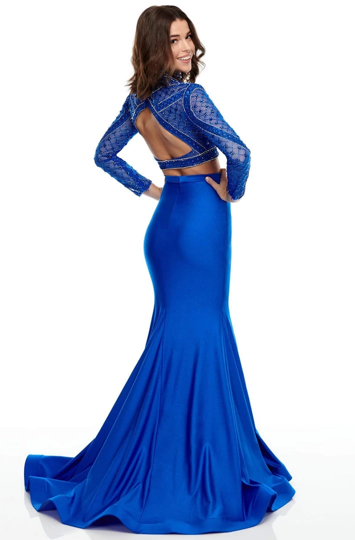 Rachel Allan Prom - 7128 Two Piece Beaded High Neck Mermaid Dress Formal Gowns 7 Rachel Allan Prom - 7128 Two Piece Beaded High Neck Mermaid Dress Formal Gowns