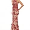 Rachel Allan Prom - 7194 Sequined Halter Neck Trumpet Dress 2 Rachel Allan Prom - 7194 Sequined Halter Neck Trumpet Dress