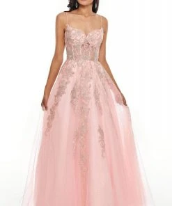 Rachel Allan Prom - 7207 Beaded Lace Applique Corset Gown 6 Rachel Allan Prom - 7207 Beaded Lace Applique Corset Gown