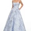 Rachel Allan Prom - Strapless Metallic Ballgown 7104 - 1 Pc Periwinkle In Size 06 Available Formal Gowns
