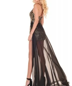 Rachel Allan Shorts - 4006 V-Neck Cheetah Short Sheath Dress 5 Rachel Allan Shorts - 4006 V-Neck Cheetah Short Sheath Dress