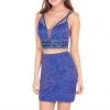 Cocktail Dresses Rachel Allan Shorts - 4044 Sexy V-Neck Sparkly Sheath Mini Dress