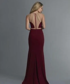 Saboroma - 99965 Jewel Neck Trumpet Dress