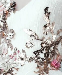 Formal Gowns Saiid Kobeisy - 3352 Illusion Appliqued Peplum Detail Gown 9 Formal Gowns Saiid Kobeisy - 3352 Illusion Appliqued Peplum Detail Gown