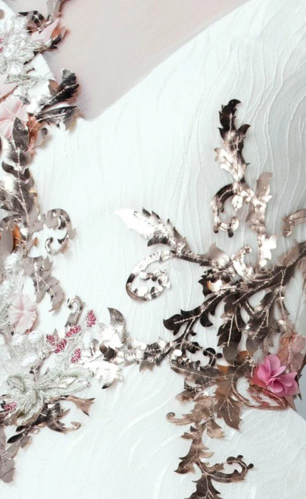 Formal Gowns Saiid Kobeisy - 3352 Illusion Appliqued Peplum Detail Gown 6 Formal Gowns Saiid Kobeisy - 3352 Illusion Appliqued Peplum Detail Gown