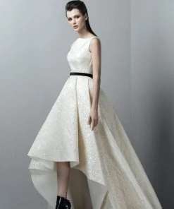 Saiid Kobeisy - 3357 Floral Brocade High Low Gown Formal Gowns