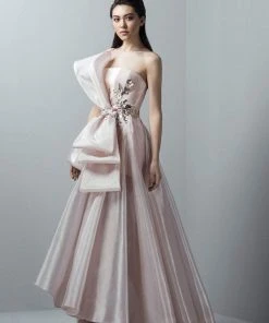 Formal Gowns Saiid Kobeisy - 3365 Strapless Straight Across A-line Dress