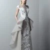Saiid Kobeisy - 3369 Illusion Bateau A-line Dress With Overskirt Formal Gowns