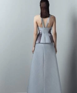 Formal Gowns Saiid Kobeisy - 3371 Floral Halter A-line Dress