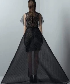 Saiid Kobeisy - 3373 Lace Jewel Tulle A-line Dress Formal Gowns 5 Saiid Kobeisy - 3373 Lace Jewel Tulle A-line Dress Formal Gowns