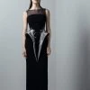 Saiid Kobeisy - 3379 Embellished Sheer Bateau Column Dress Formal Gowns 2 Saiid Kobeisy - 3379 Embellished Sheer Bateau Column Dress Formal Gowns