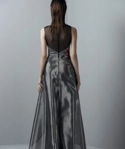 Formal Gowns Saiid Kobeisy - 3380 Sleeveless Metallic High Low Gown 5 Formal Gowns Saiid Kobeisy - 3380 Sleeveless Metallic High Low Gown