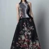 Saiid Kobeisy - 3381 Haltered Floral Embellished Gown Formal Gowns 1 Saiid Kobeisy - 3381 Haltered Floral Embellished Gown Formal Gowns
