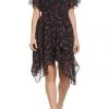 Sam Edelman - 61F010 Feather Print Handkerchief Hem Dress