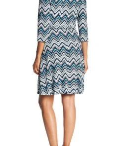 Sandra Darren - 71409 Quarter Length Chevron Print Dress Cocktail Dresses 5 Sandra Darren - 71409 Quarter Length Chevron Print Dress Cocktail Dresses