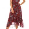Sandra Darren - 73103 Sleeveless Floral Print Tea-Length Dress Prom Dresses 2 Sandra Darren - 73103 Sleeveless Floral Print Tea-Length Dress Prom Dresses