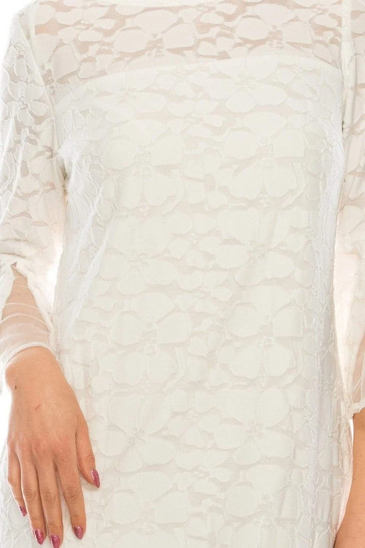 Prom Dresses Sandra Darren - 73759 Flounce Sleeve Floral Lace Sheath Dress 6 Prom Dresses Sandra Darren - 73759 Flounce Sleeve Floral Lace Sheath Dress