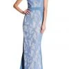 Formal Gowns Sangria - DWHGC93 Sleeveless Lace Panel Gown
