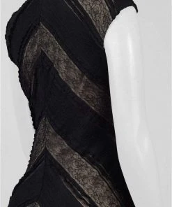 Sangria - DXGU994 Lace Queen Anne Sheath Dress Cocktail Dresses