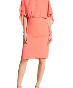 Sangria - SALU492 Chiffon Bateau Column Dress Cocktail Dresses