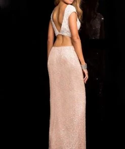 Scala - 25412 Two Piece Embellished Prom Dress Formal Gowns