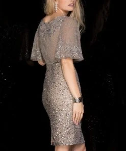 Scala - 48762ML Beaded And Sequined Cocktail Dress 13 Scala - 48762ML Beaded And Sequined Cocktail Dress